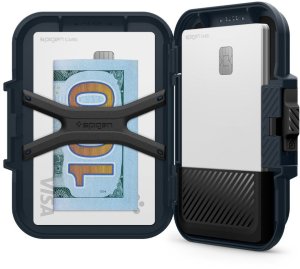 SPIGEN LOCK FIT MAGSAFE UNIVERSAL MAGNETIC CARD HOLDER METAL SLATE 13