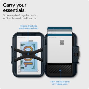SPIGEN LOCK FIT MAGSAFE UNIVERSAL MAGNETIC CARD HOLDER METAL SLATE 15