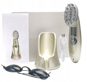 Laserowy Grzebień na Porost Włosów - Przeciw Wypadaniu, Masaż Laser RF EMS 5