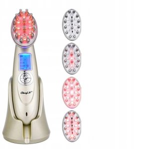 Laserowy Grzebień na Porost Włosów - Przeciw Wypadaniu, Masaż Laser RF EMS 7