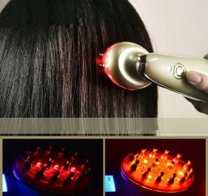 Laserowy Grzebień na Porost Włosów - Przeciw Wypadaniu, Masaż Laser RF EMS 9