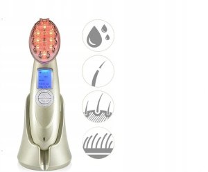 Laserowy Grzebień na Porost Włosów - Przeciw Wypadaniu, Masaż Laser RF EMS 10