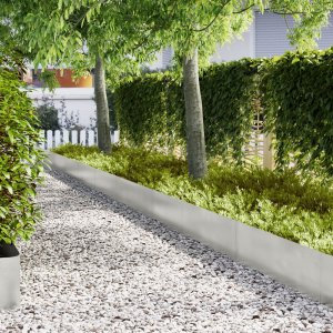 Zestaw Granic Ogrodowych vidaXL 50 sztuk Stal nierdzewna 100 x 0.5 x 30 cm 1