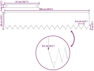 Zestaw obrzeży ogrodowych vidaXL 50 sztuk Biały Plastik 5