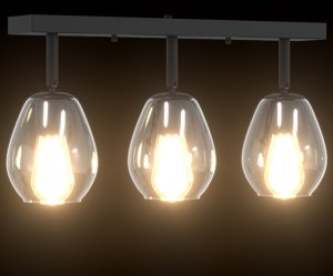 vidaXL Reflektor Sufitowy Czarny Metal 54 x 13 x 26 cm Nowoczesny 9