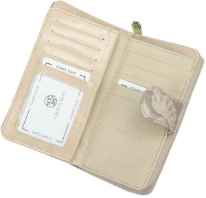 Portfel damski skórzany skóra naturalna + skóra ekologiczna Gregorio 15