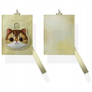 NIMMY portfel na karty BIG EYED PET 2.0 Cat khaki 2