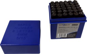 NUMERATOR SET 36 pieces 8mm SILVER 1