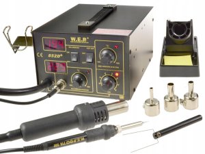 Litavimo stotelė 2in1 WEP 852D+ su karštu oru Hotair 60W 1