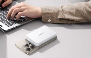 Powerbank Baseus Airpow II 10000mAh Qi2 z MagSafe 22,5W z kablem Baseus Simple Series USB-C - USB-C 20V/3A (30cm) - biały 11