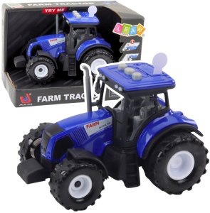 Traktor Farmerski Rolniczy Światła Dźwięki Niebieski 1:36 2