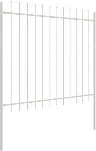 vidaXL Ogrodzenie ogrodowe Zestaw 8 Białe Metalowe 170 x 3.4 x 200 cm 3