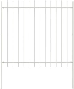 vidaXL Ogrodzenie ogrodowe Zestaw 8 Białe Metalowe 170 x 3.4 x 200 cm 4