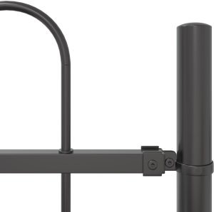 vidaXL Ogrodzenie do ogrodu Zestaw 9 Szary Stal 170 x 3.4 x 110 cm 6