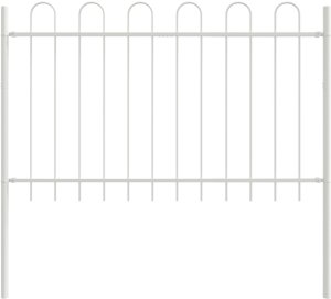 vidaXL Ogrodzenie Ogradowe Zestaw 9 Białe Metalowe 170 x 3.4 x 170 cm 4