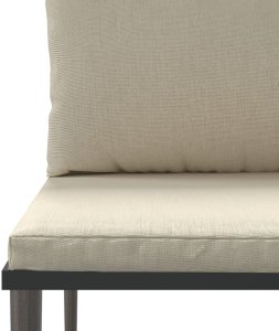 vidaXL 3-cz. zestaw wypoczynkowy do ogrodu, poduszki, szary rattan PE 9