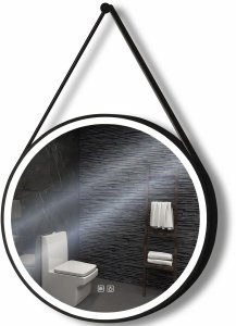 LUSTRO OKRĄGŁE LED WISZĄCE NA PASKU 70cm 104 1