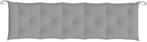 vidaXL Poduszka na ławkę ogrodową, szara, 180x50x7 cm, tkanina 4