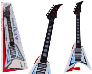 Gitara Elektryczna Dla Dzieci Światła Melodie Biała 1