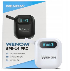 Słuchawki Wenom Słuchawki Bezprzewodowe SPE-14 PRO BT 5.3 Bluetooth iOS Android Białe 5