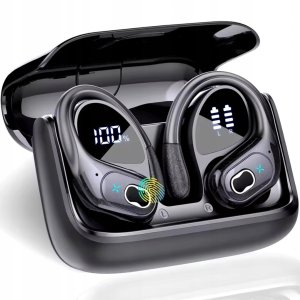Sportowe Słuchawki Bezprzewodowe Bluetooth 5.3 Dokanałowe Powerbank 950mAh 1