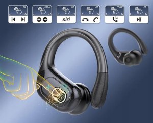 Sportowe Słuchawki Bezprzewodowe Bluetooth 5.3 Dokanałowe Powerbank 950mAh 2