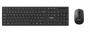 Klawiatura + mysz C-Tech C-TECH klawiatura z myszą WLKMC-03, Bezdrátowy set 2.4GHz, CZ, czarny 2