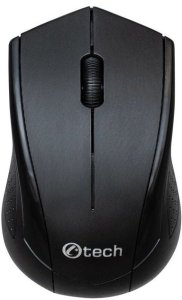 C-TECH myš WLM-07, bezdrátová, 1200DPI, 3 tlačítka, USB nano receiver, černá 1