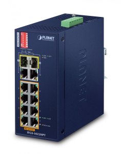 Przełącznik indukcyjny IFGS-1022HPT 8x 100Mb PoE +2 Giga/SFP 1