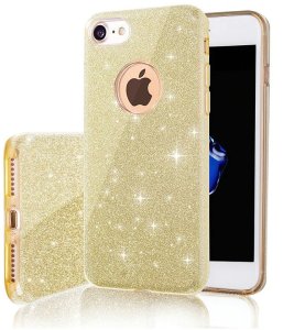 Nakładka Glitter 3w1 do iPhone 14 Pro Max 6,7" złota 1