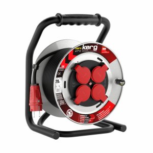 Przedłużacz bębnowy KERG W2382 20m 31,5mm2 H05RR-F 250V czarny 1