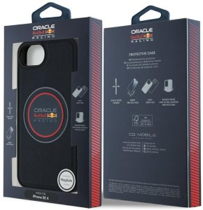 Etui Red Bull Meshed Logo and Red Ring   MagSafe do iPhone 16e granatowy 8