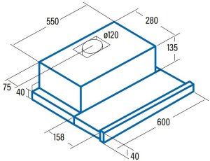 CATA Hood | CAMPANA TF-5260 WH /L | Telescopic | Energy efficiency class D | Width 60 cm | 325 m³/h | Slider | LED | White 2