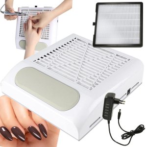 Pochłaniacz pyłu do paznokci bezworkowy kasetowy manicure 80w z filtrem 1