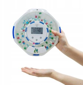 Herdegen Dyspenser na tabletki Nedis SmartLife 28 przegródek, 9 przypomnień Biały 4