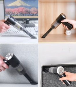 Odkurzacz ręczny Prodigy.Cat ODKURZACZ RĘCZNY SAMOCHODOWY BEZPRZEWODOWY MAŁY 120W DO AUTA USB 2W1 LED 4