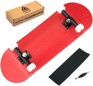 FINGERBOARD ALPHA KOMPLETNY SET DREWNIANY MINI DESKOROLKA TRUCKI ŁOŻYSKA 1