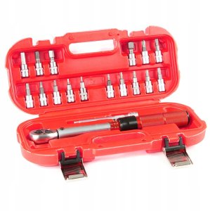 Mar-Pol KLUCZ DYNAMOMETRYCZNY Z NASADKAMI 1/4" 5-24Nm 3