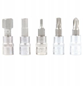 Mar-Pol KLUCZ DYNAMOMETRYCZNY Z NASADKAMI 1/4" 5-24Nm 9
