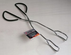 MASTER GRILL SZCZYPCE DO GRILLOWANIA 32cm STAL CHROMOWA 1