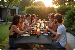 Stół ogrodowy składany 244 cm Plonos czarny 7
