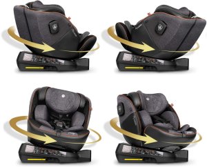 Fotelik samochodowy Nukido Fotelik samochodowy Prestige Line czarno-szary 0-36 kg ISOFIX 4