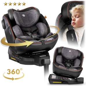 Fotelik samochodowy Nukido Fotelik samochodowy Prestige Line czarno-szary 0-36 kg ISOFIX 7