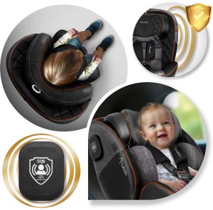 Fotelik samochodowy Nukido Fotelik samochodowy Prestige Line czarno-szary 0-36 kg ISOFIX 10
