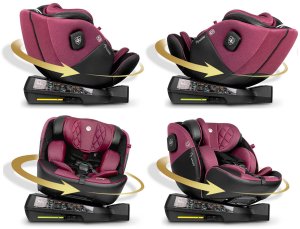 Fotelik samochodowy Nukido Fotelik samochodowy Prestige Line czarno-różowy 0-36 kg ISOFIX 11