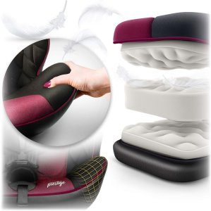 Fotelik samochodowy Nukido Fotelik samochodowy Prestige Line czarno-różowy 0-36 kg ISOFIX 17