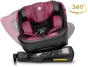 Fotelik samochodowy Nukido Fotelik samochodowy Prestige Line czarno-różowy 0-36 kg ISOFIX 7