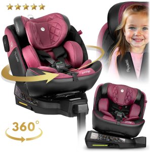 Fotelik samochodowy Nukido Fotelik samochodowy Prestige Line czarno-różowy 0-36 kg ISOFIX 10