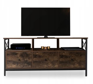 Szafka RTV pod Telewizor Rustykalna Industrialna Loft z Szufladami ZONE 3