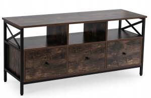 Szafka RTV pod Telewizor Rustykalna Industrialna Loft z Szufladami ZONE 4